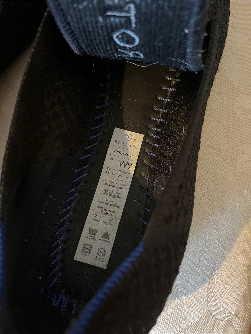 Rothy’s The Loafer Black Knit Flats Women’s Size 9 Washable Comfortable - Picture 5 of 5